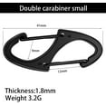 thumbnail image 2 of Lsupdaol 40 Pcs Small Carabiner Clips 1.6 Inch Double Sided Gate Snap Hooks Key Clips for Keychains Accessories Camping Fishing Hiking(Black), 2 of 7