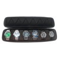 thumbnail image 3 of Estuche rígido de viaje para relojes con 5 ranuras, enrollable para almacenamiento y organización de relojes para hombre., 3 of 5