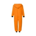 thumbnail image 4 of Family Halloween Pjs Matching Sets Halloween Print Long Sleeve Zippered One Piece Pajama Hooded Jumpsuit Winter Halloween Pjs Family Set, 4 of 4