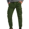 thumbnail image 1 of Pantalones largos para hombre, de algodón y lino, con cintura elástica, transpirables, cómodos y suaves, para playa, informales., 1 of 3