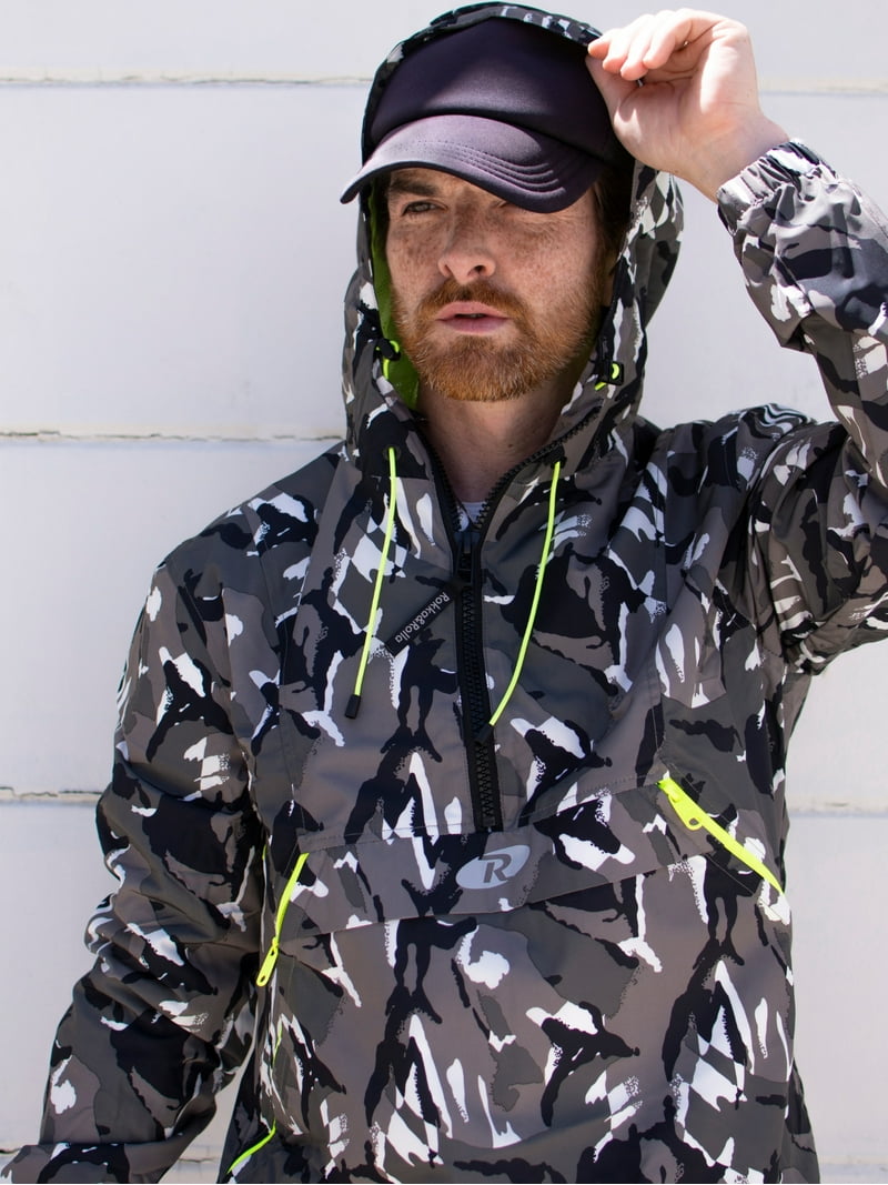 Rokka&Rolla Men's Half Zip Windbreaker (Exclusive on Walmart