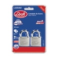 thumbnail image 1 of Candado de acero corto Lock L22S382 2 pzs cromo satinado, 1 of 2