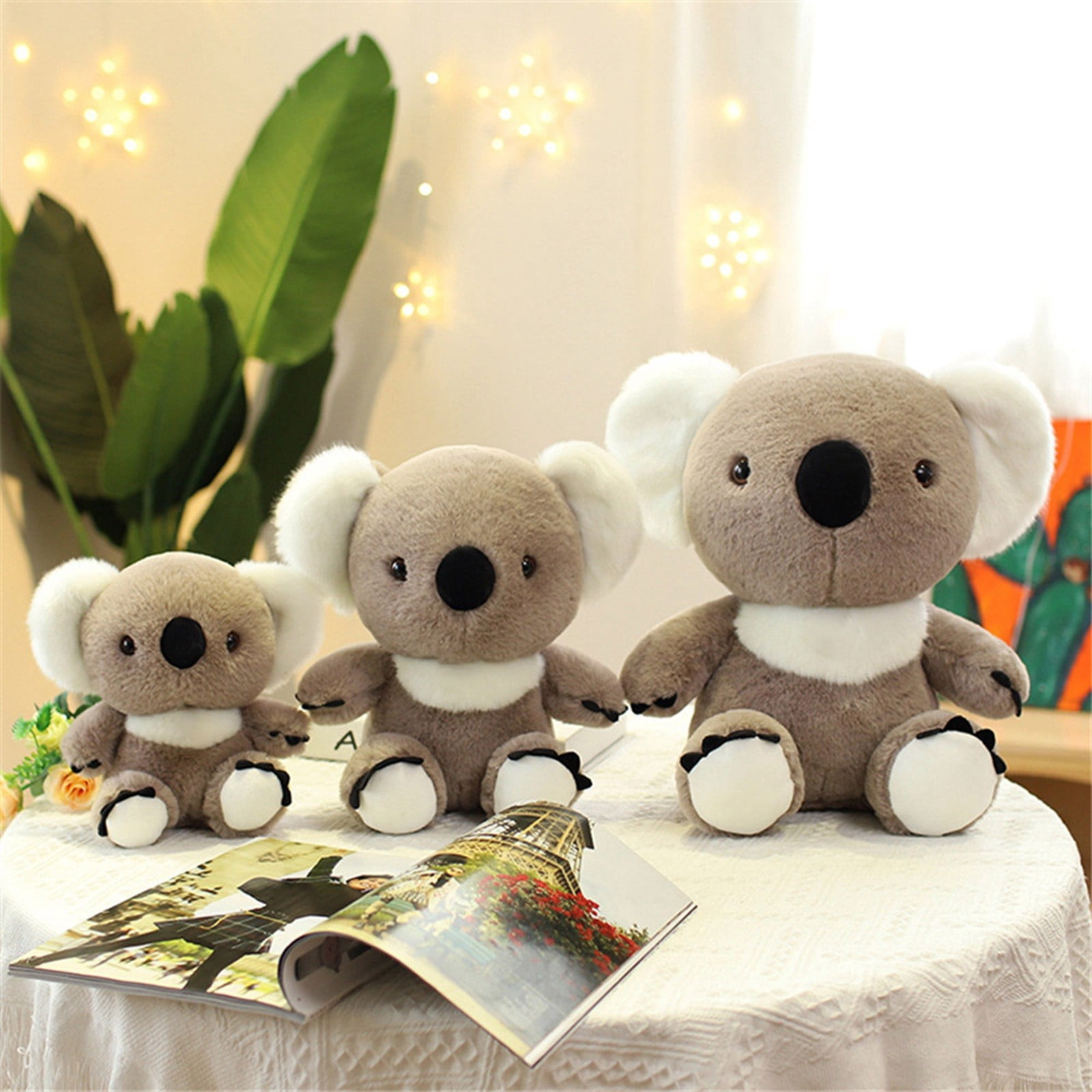 HQAYHSZD Koala De Peluche Super Suave, Terapia Emocional Realista, Imita La Postura De Los Koalas Reales, Ideal Para Niños Y Adultos Como Apoyo Emocional