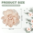 thumbnail image 2 of Flowers Hair Clips, Satin Rose Brooch Pin, Floral Brooch Hairpin for Women Wedding, 2 Pack & Dark Beige, 2 of 7