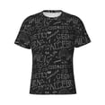 thumbnail image 4 of Vsdgher Black Scientific Print Men's Dry Fit Mesh Athletic Shirts Moisture Wicking Tennis T-Shirt Tops, 4 of 9
