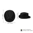 thumbnail image 4 of Niños Fedora Hats Gentleman Kids Dancing Performance Cap Hat para Head Girth de 56-58cm (Negro), 4 of 5