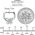 thumbnail image 4 of Body Candy 16G 316L Stainless Steel Septum Jewelry Epic Butterfly Clear Conch Tragus Cartilage Clicker 8mm, 4 of 4