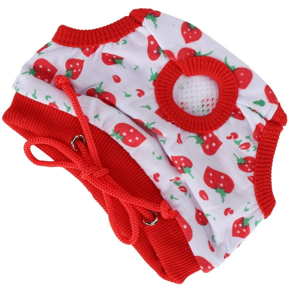 Dog Diapers Female, Strawberry Pattern Pigs Sanitary Underwear Cat Diapers Doggie Diapers For Female Dogs Reusable Pet Pigs Physiological Pants For Female Dog
