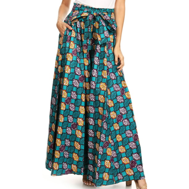 Sakkas Sora Women's Wide Leg Loose African Ankara Print Pants Casual  Elastic Waist - 409-Multi - One Size Regular - Walmart.com