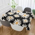 thumbnail image 5 of 54"x72" Daisy Flower Tablecloth, Waterproof Washable Polyester Square Table Cover, Durable Tablecloth for Kitchen Dining Table Party Decor, 5 of 7