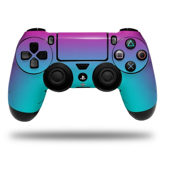 Skin Wrap for Sony PS4 Dualshock Controller Smooth Fades Neon Teal Hot Pink (CONTROLLER NOT INCLUDED)