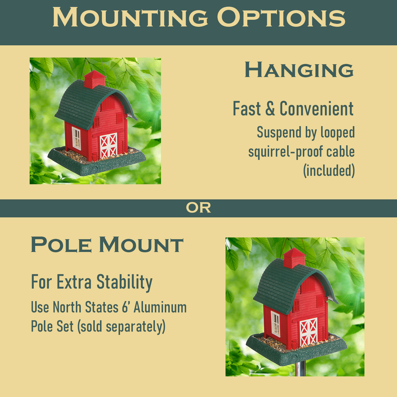 North States Red Barn Hopper Bird Feeder 5 lb photo 4