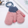 thumbnail image 2 of Knitted Gloves Toddler Children Mittens with String Cartoon Fleece Lined Glove, 2 of 17