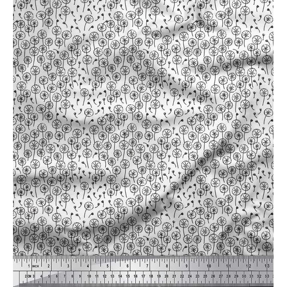 Soimoi Cotton Duck Fabric Artistic Floral Shirting Decor Fabric Printed Yard 42 Inch Wide