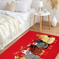 thumbnail image 4 of JML Outdoor Mat Non Slip Doormat 20"x32" Front Door Mat Outside Absorbent Rubber Mat Entryway Rug Floor Mat,Red Farm Chicken & Christmas, 4 of 8