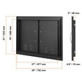 thumbnail image 5 of VEVOR BBQ Access Door, 30W x 21H Inch Double Outdoor Kitchen Door, Cold Plate Flush Mount Door, Wall Vertical Door with Handles and Ventss, for BBQ Island, Grilling Station, Outside Cabinet, 5 of 9
