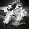 thumbnail image 4 of Filter Regulator Lubricator for Compressed Air,Air Compressor Filter Regulator, Compressed Air Filter Regulator Combo Moisture Trap Oil Water Lubricat, 4 of 5