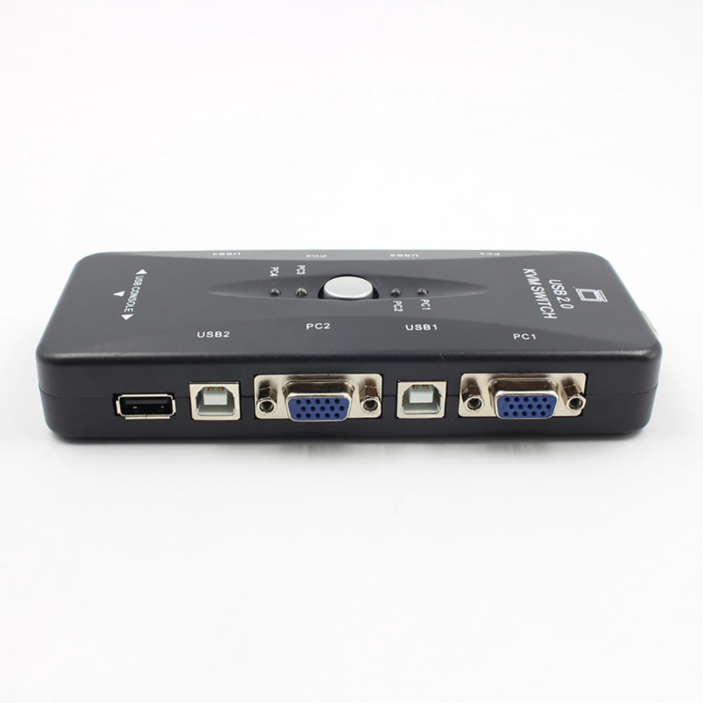 Deyuer 4 Ports USB 2.0 KVM Switch Mouse/Keyboard/Printer/VGA Video Monitor 1920x1440