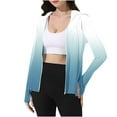 thumbnail image 5 of Wiyuqeen Women's Gradient UV Protection Hoodie UPF 50+ Lightweight Jacket with Thumb Holes Casual Sun Shirt for Beach Walking, 5 of 8