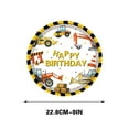 thumbnail image 3 of 24PCs Excavator Disposable Plates, Round 9" Paper Plates Decorative Plates for Birthday Christmas Party Supplies, 3 of 4