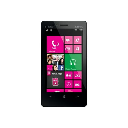 Nokia Lumia 810 - 3G smartphone - RAM 1 GB / Internal Memory 8 GB - microSD slot - OLED display - 4.3" - 800 x 480 pixels - rear camera 8 MP - T-Mobile - black