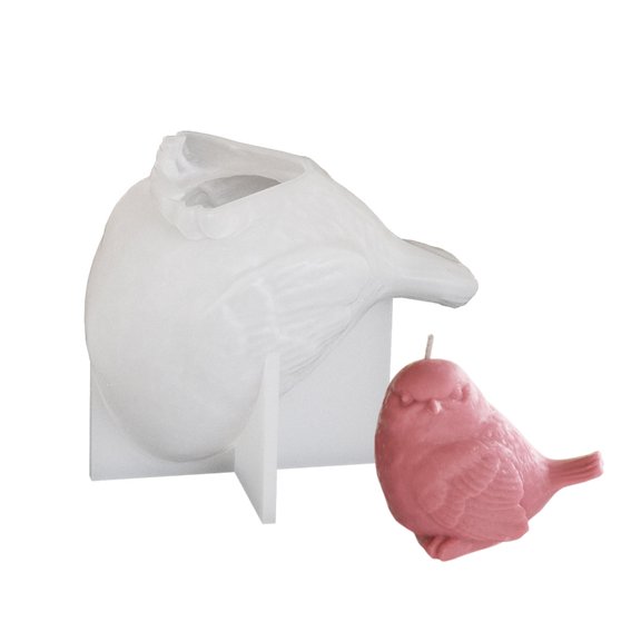 Aurgiarme Easy Release Flexible Silicone Mold for Crafting 3D Bird Decorations Great for Handmade Candle and Gifts Daily Use