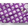 thumbnail image 2 of Soimoi Polyester Crepe Fabric Floral Block Fabric Prints by Yard 52 Inch Wide, 2 of 3