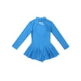 thumbnail image 4 of CHICTRY Kids Girls Rhinestones Ballet Leotard Tulle Splice Cutout Back Skating Dress, 4 of 7