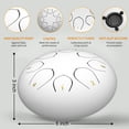 thumbnail image 3 of Tambor de acero Innowarmer para lluvia, 6 pulgadas, 8 notas, blanco, 3 of 6