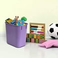 thumbnail image 3 of Acrimet Wastebasket, Deskside Bin, 3.25 Gallon/13 Quart/ 12 Liter (Plastic) (Purple Color) (Set of 4), 3 of 3