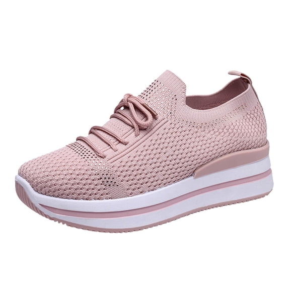 NOKIO Women Wedge Sneakers Mesh Breathable Casual Outerwear Women Shoes Breathable Casual Sports Shoes Women's Walking Shoes Work Shopping Travel Women Casual Shoes Sneakers