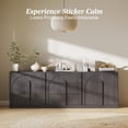 thumbnail image 4 of BELLEZE 3-Piece Modular Sideboard Cabinet Set Freely Configurable, Modern Wood Buffet Cabinet contain 2 Arched Cabinet and 3-Drawer Storage, Credenza Console for Living Room Kitchen, Ebony, 4 of 7