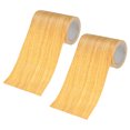 thumbnail image 1 of Uxcell Ruban de Réparation à Grain de Bois 2 Rouleaux, 3.15 Pouces x 15 Pieds Ruban de Sol en Bois Auto-Adhésif, Réparation Texturée Réaliste [Chameau Doré Pin], 1 of 2