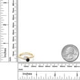 thumbnail image 4 of Gem Stone King 18K Yellow Gold Plated Silver White Moissanite and Black Onyx Bypass Ring for Women (0.69 Cttw, Gemstone Birthstone, Round 4MM, Size 5), 4 of 4
