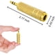 thumbnail image 2 of Adaptador de audio estéreo de 3,5 mm, 1/8 de pulgada macho a conector para auriculares hembra de 6,35 mm, 1/4 de pulgada, paquete de 5, 2 of 5