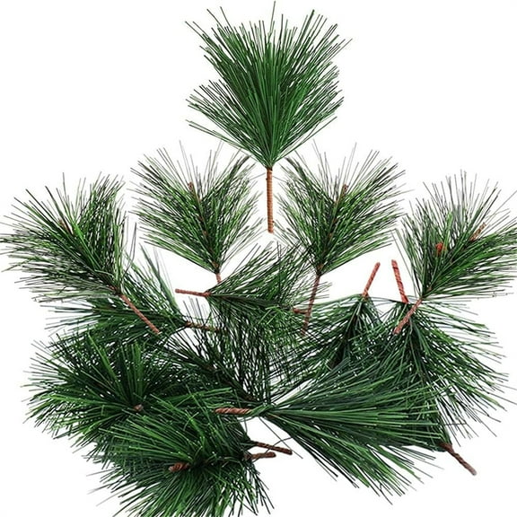 Artificial Green Pine Needles Branches,Happon Christmas Small Pine Picks Pine Branches Twigs for Christmas Flower Arrangements Wreaths and Holiday Decorations, 20 Branch
