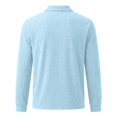thumbnail image 5 of Corduroy Long Sleeve Polo Shirts for Men Slim Fit Chest Pocket Casual Pullover Travel Golf Top, 5 of 8