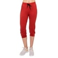 thumbnail image 3 of ALWAYS Capri Jogger Pants, Women's Casual Slim Bottoms Red US 2XL, 3 of 5