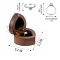 thumbnail image 2 of Wislist Caja de anillo de nogal en forma de corazón, caja de regalo de madera para joyería, propuesta, ceremonia de boda, regalo de cumpleaños oso de fresa Electrónica, 2 of 5