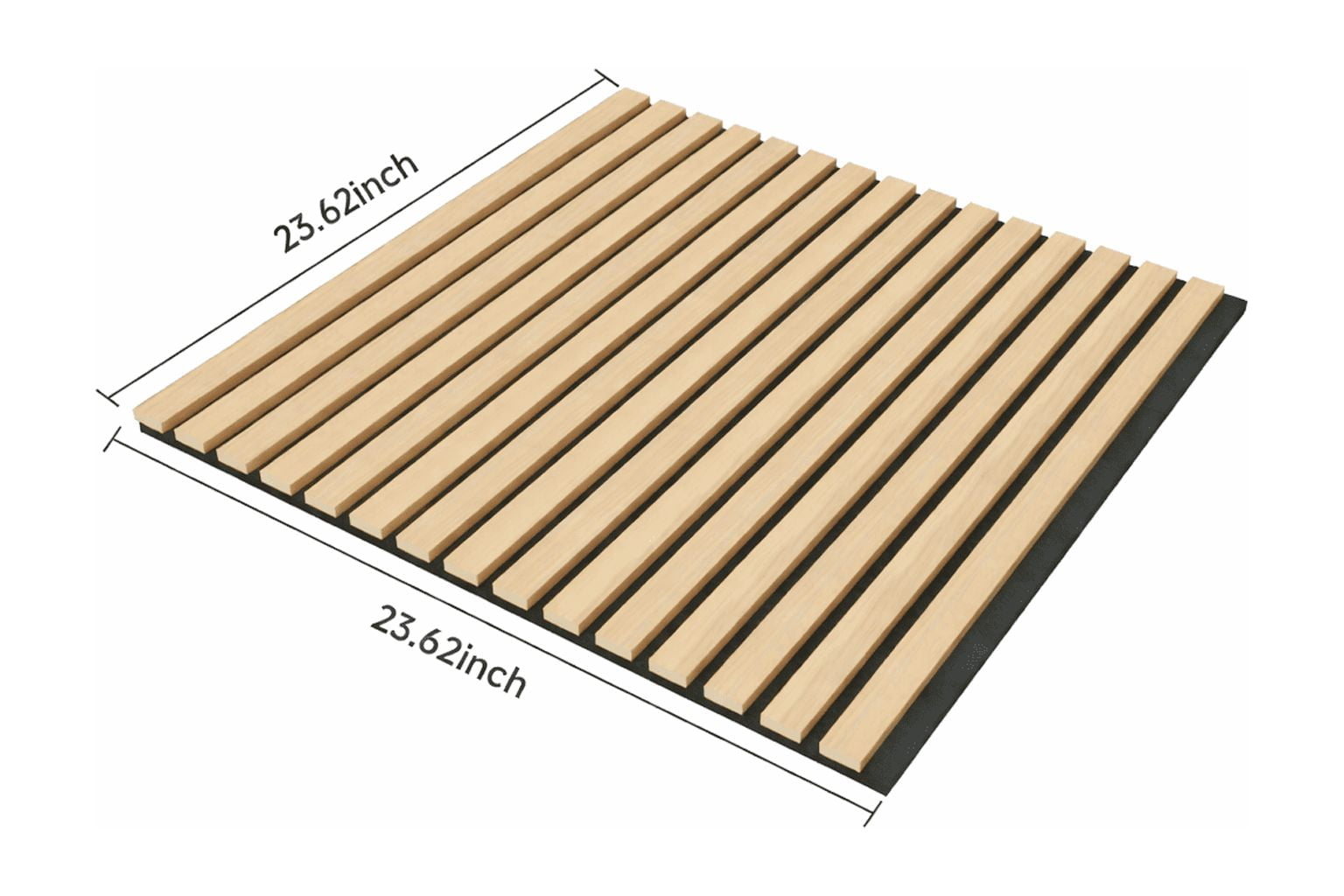 8 Pack Acoustic Panels,Wooden Strip Acoustic Boards, 3D Groove Absorbing Noise Cancelling Wall Panels,23.6'' x 23.6'' x 0.71'',Oak(No Adhesive）
