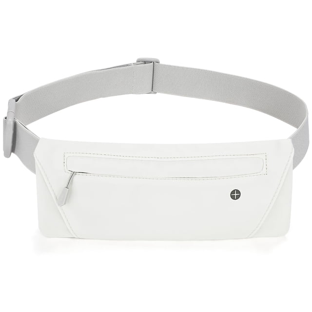 Cinturón para correr WHIPPY, riñonera delgada, bolsa de pecho, blanca
