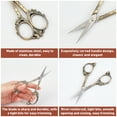 thumbnail image 7 of E 1Set 4.7Inch Stainless Steel Sewing Scissors Butterfly Pattern Vintage Style Embroidery Shears for Papercraft Crochet Cross Stitch Knitting Scissors Antique Bronze Printed Package, 7 of 7