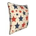 thumbnail image 3 of Velvet Rimmed Pillowcase Is Not Easy To Open Line Deformation Invisible Zipper Opening And Closing Only Pillowcase Does Not Contain Pillow Core Independence Day Theme Elements Star (8) 18"X18", 3 of 8
