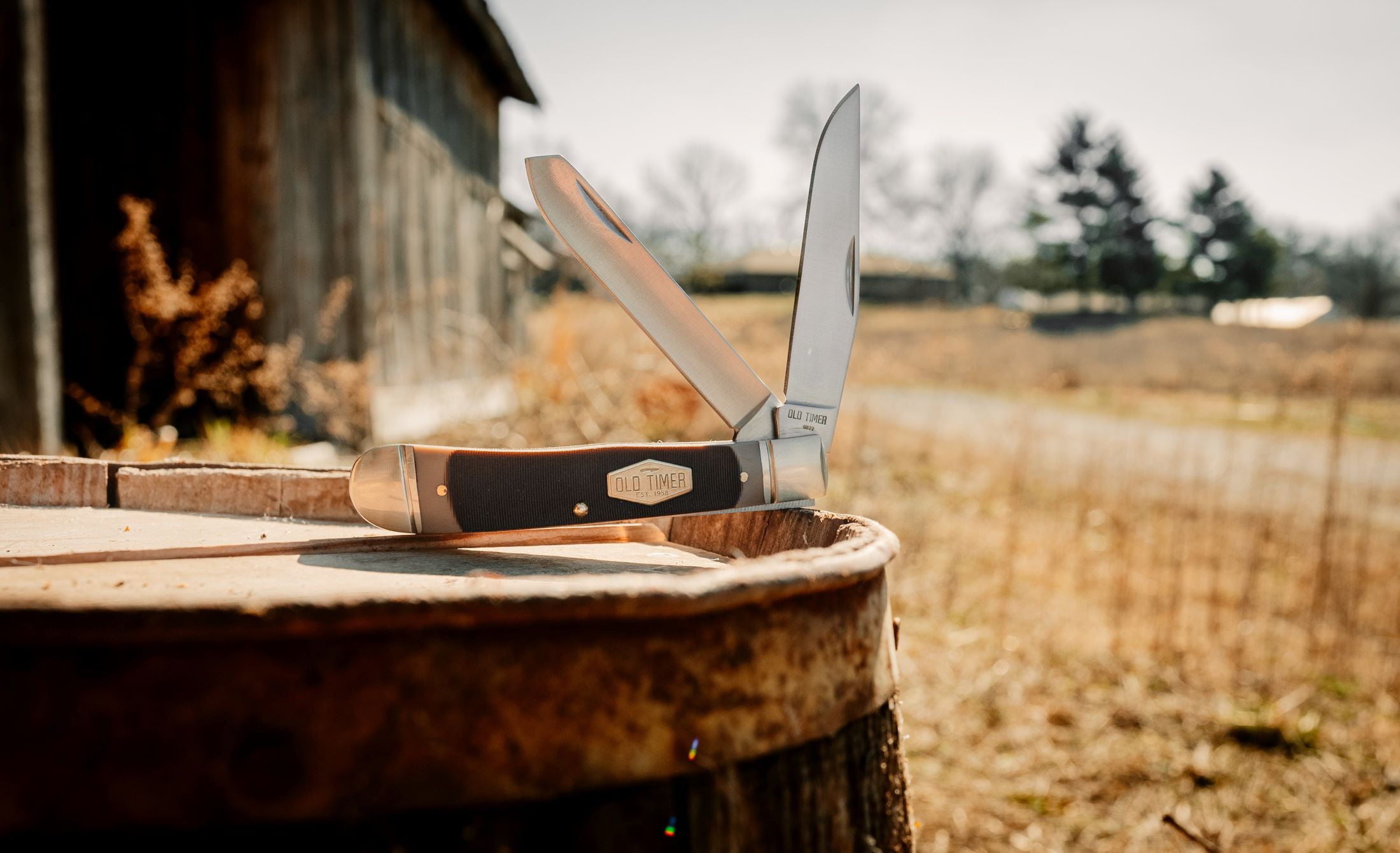 Old Timer Pal and Trapper Traditional Sawcut Handle Folding Knife Combo Pack