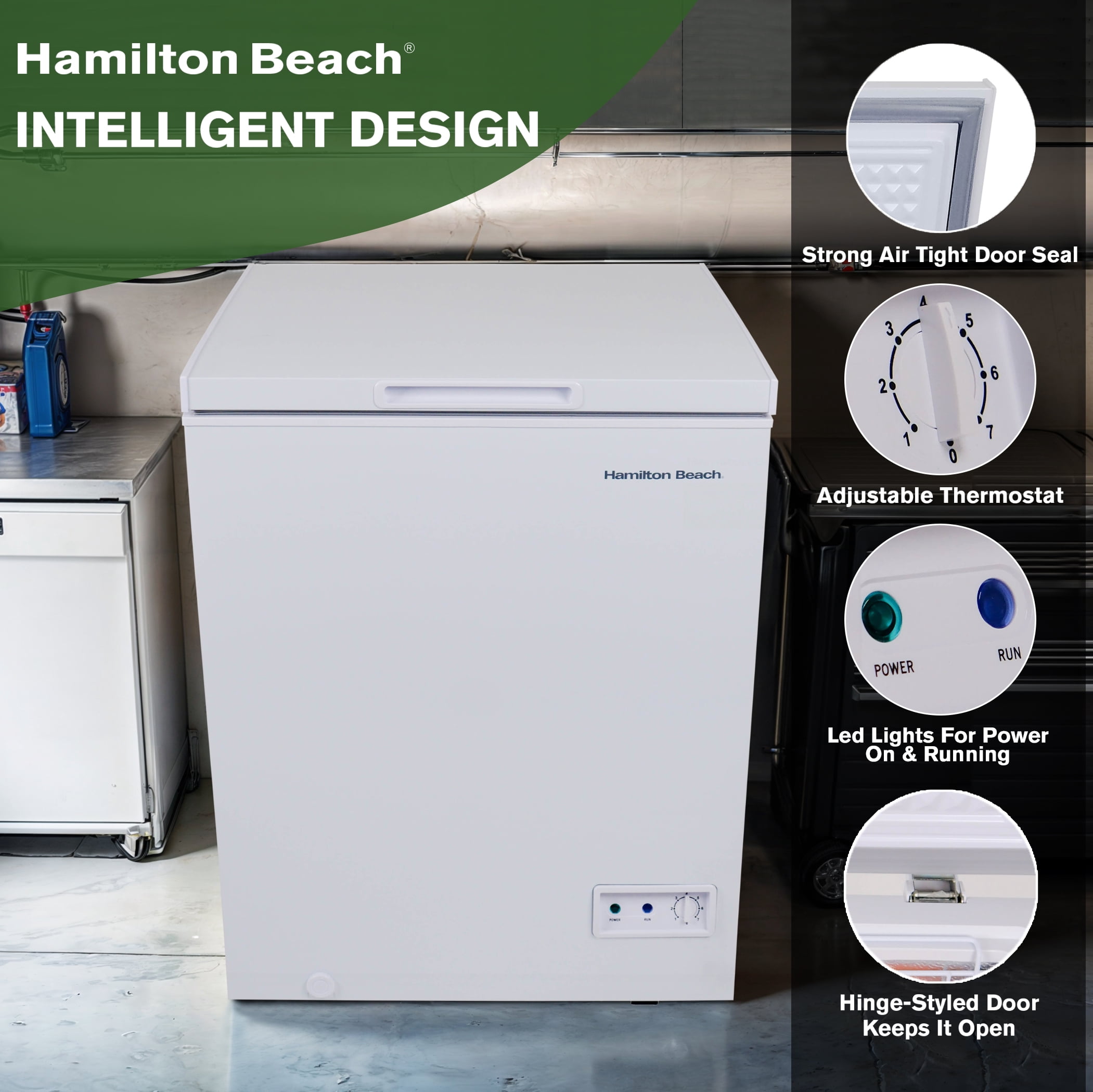 Hamilton Beach 5.0 Cu. Ft. Chest Freezer, White HBFRF510