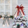 thumbnail image 6 of 2Pcs Christmas Wreath Bows Christmas Bows Red Brown Buffalo Plaid Burlap Bows for Wreaths, Christmas Ribbon Bows Tree Topper Bows for New Year Home Indoor Outdoor Decoration Wreath Ornament Supplies, 6 of 9