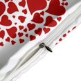 thumbnail image 4 of HAHDAXIA Red Heart Bedding Solid Comforter Set for All Seasons,3 Pieces(1 Comforter+2 Pillowcases),Soft Microfiber Bedding Set Twin(86"x70"), 4 of 7