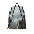 thumbnail image 2 of Lsque Autumn Dragon Mountain View Pattern Canvas Daypack, Durable Backpack, High-quality Versatile Backpack,Vintage Compact Backpack-Small, 2 of 6
