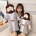 thumbnail image 4 of Jesus Plush Toy Soft Stuffed Pillow Brown Beard Gray Robe Garment Christmas Gift Home Decor Cartoon Figure Religious Collectible, 4 of 7