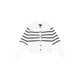 thumbnail image 3 of Forever 21 WGA LS Button Placket Striped Cardigan, Color-Heather Grey/Navy, Size-S, 3 of 5